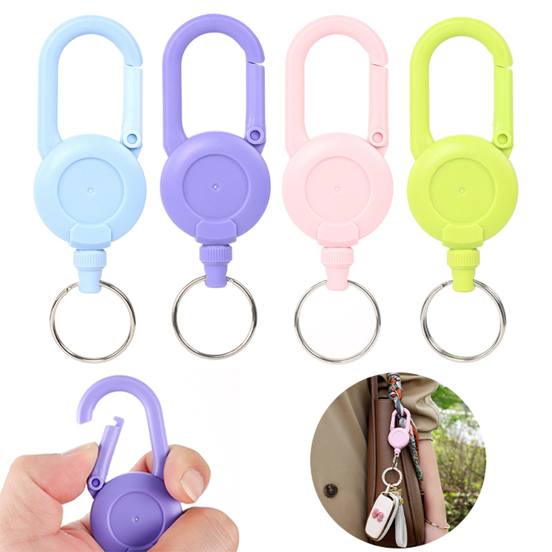 Conventional Reel - Portachiavi retrattile color macaron Antifurto esterno