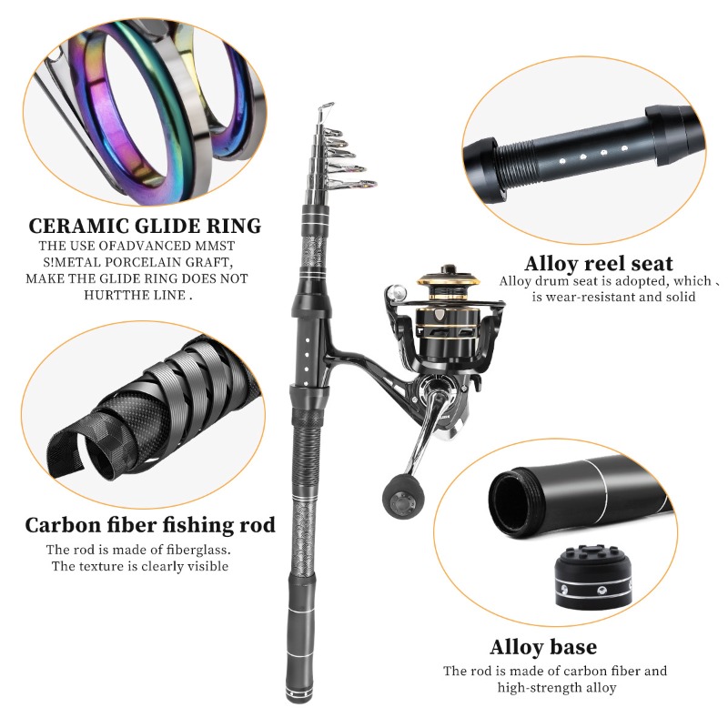 Canna da Pesca Telescopica in  - Reel Spare Spool recensione e prezzo
